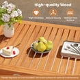 thumbnail image 2 of Gymax 5 Pieces Patio Wood Dining Set Outdoor Rectangular Table & Chairs for Garden, 2 of 10