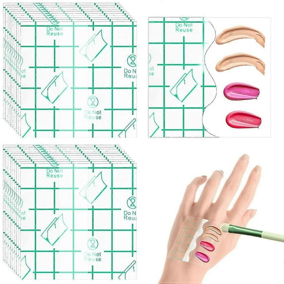 Paleta de maquillaje de 100 piezas, suministros de maquillaje de un solo uso (2,4 x 2,4 pulgadas)