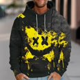 thumbnail image 2 of miqiqism Mens Hoodies,Men's Fashion Gradients Printed O Neck Hooded Sweater Pullover Trendy Loose Long Sleeve Drawstring Hoodie Top Blouses with Pockets,Y#06_Yellow,XX-Large, 2 of 5