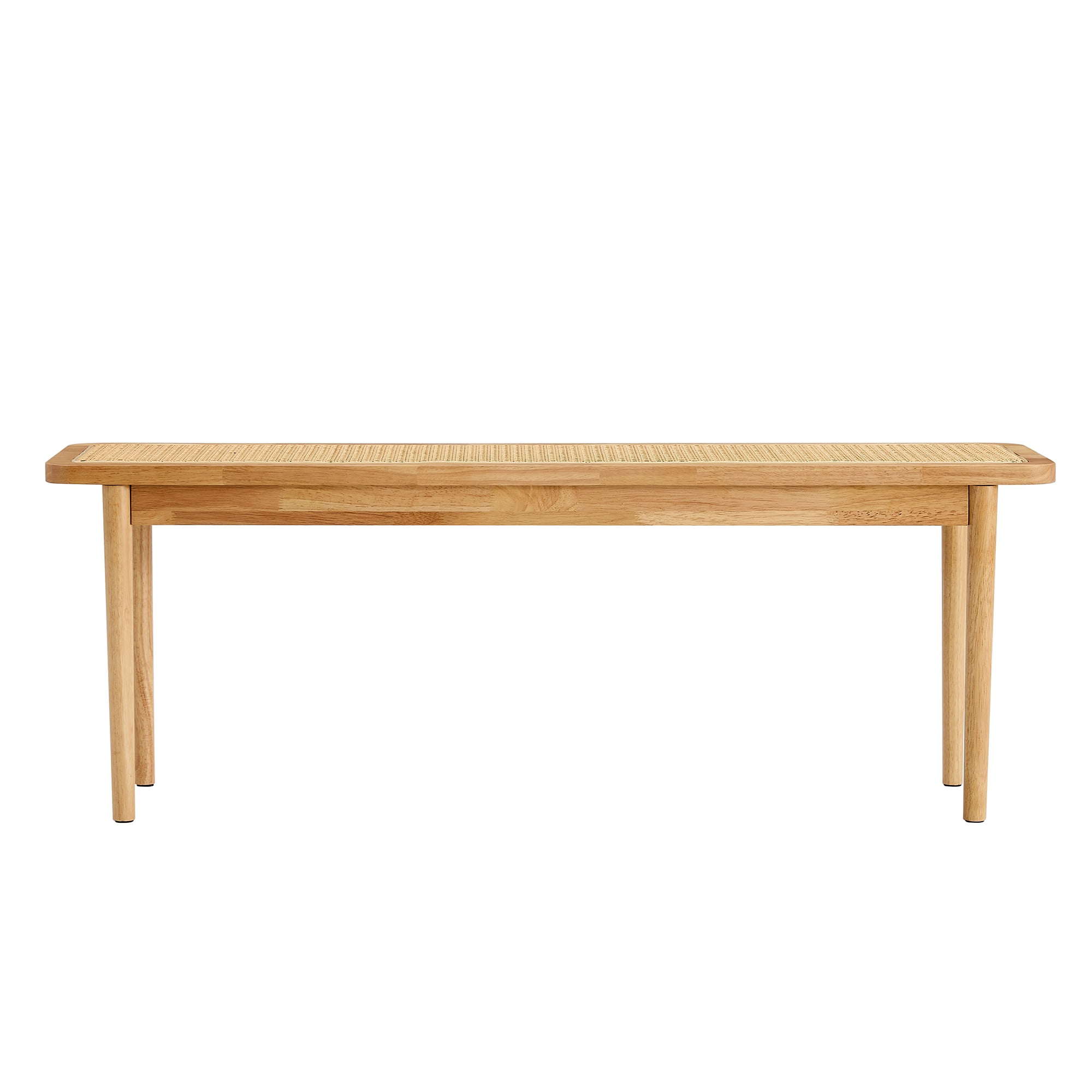 Kepooman Modern Bench, Cane Weaving Shoe Stool for Home, Solid Wood Bench for Living Room, Natural Wood Wash Kepooman Modern Bench, Cane Weaving Shoe Stool for Home, Solid Wood Bench for Living Room, Natural Wood Wash