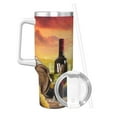 Bingfone Red Wine Glasses for 40 Oz Stainless Steel Travel Mug Double