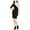 black, variant on I.N.C Womens Lurex Wrap Dress, Black, Medium