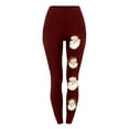 thumbnail image 5 of YOIAVAIOY Womens Novelty Print Leggings High Waisted Stretch Casual Yoga Pants Christmas Holiday Tights Xmas Gifts for Her Red XL, 5 of 5