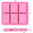 thumbnail image 3 of Molde de silicona 2 piezas Rojo Verde molde de jabón rectangular 6 cavidades rosa, 3 of 4