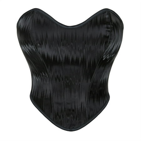 Ruimatai Women s Classic Corset Tops Clearance Ripple Rubber Solid Color Lace Up Bustier Shapewear Lingerie Tummy Control Waist Shapers