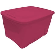 Caja con Tapa 72 Litros Plastic Trends Modelo Atlanta Color Rosa Lipstick