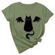 thumbnail image 1 of Camiseta de manga corta con estampado de animales y cuello redondo suelto a la moda de verano para mujer Pompotops hfajkhk134356, 1 of 7