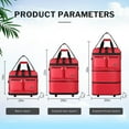 thumbnail image 3 of 30" 36" 40" Rolling Wheeled Duffel Bag Spinner Luggage Expandable (Pink Dot, 30"), 3 of 5