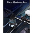 thumbnail image 3 of [Cargador de coche] JUNVANG, 90 W, 4 puertos, carga rápida USB C, paquete de 2, 3 of 7
