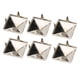 thumbnail image 3 of 100 remaches punk pirámides cuadrados con 4 garras de metal en colores ro, plata, negro, bronce, perfectos para pulseras, ropa, zapatos, bolsos, para proyectos ideales, 3 of 7