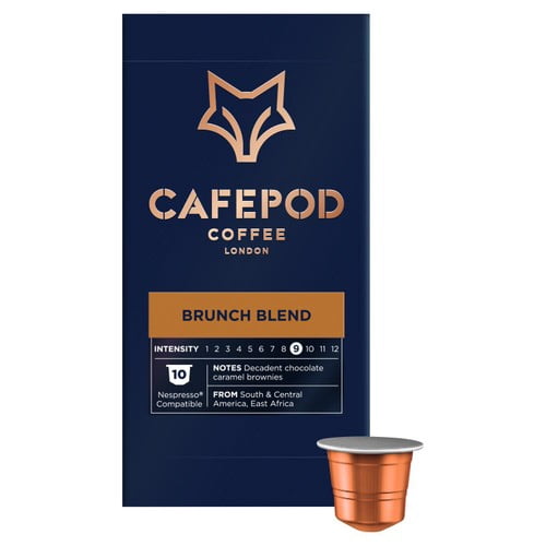 CafePod Brunch Blend Nespresso Compatible Aluminium Coffee Pods, 10 pods per pack, British Import (Pack of 3)