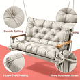 thumbnail image 6 of Kfuirde Swing Cushion, Bench Cushion Set, Indoor Outdoor Patio Seat Pad, Replacement Pillow for Garden Furniture, Lounger Chair Cushion for Porch & Balcony, Ivory Style A, 6 of 6