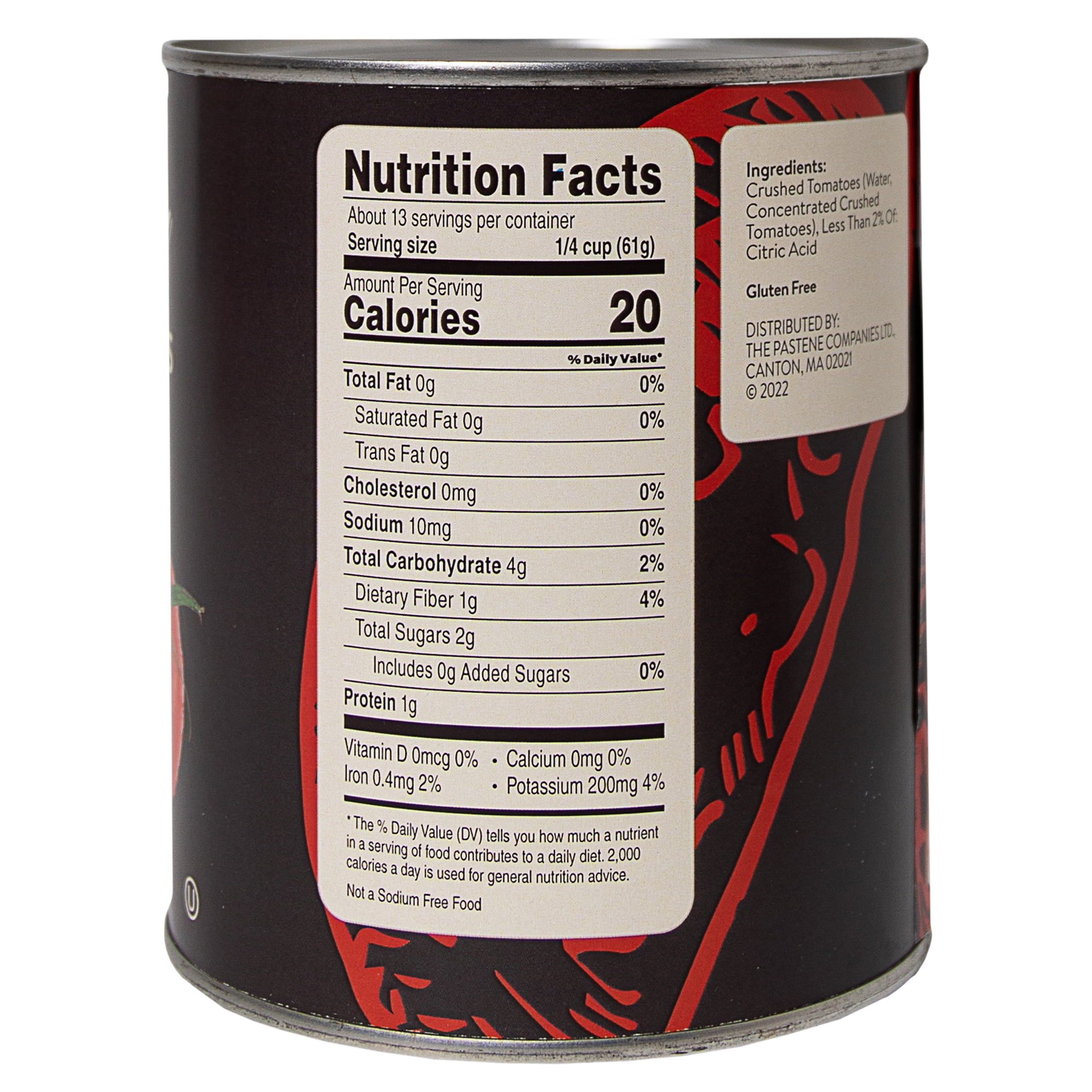 Pietro Canned Crushed Tomatoes, No Salt, 28oz
