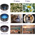 thumbnail image 3 of Selvim Phone Camera Lens Phone Lens Kit 4 in 1, 22X Telephoto Lens, 235° Fisheye Lens, 0.62X Wide Angle Lens, 25X Macro Lens, Compatible with iOS iPhone 10 8 7 6 6s Plus X XS XR Android Samsung -Black, 3 of 5