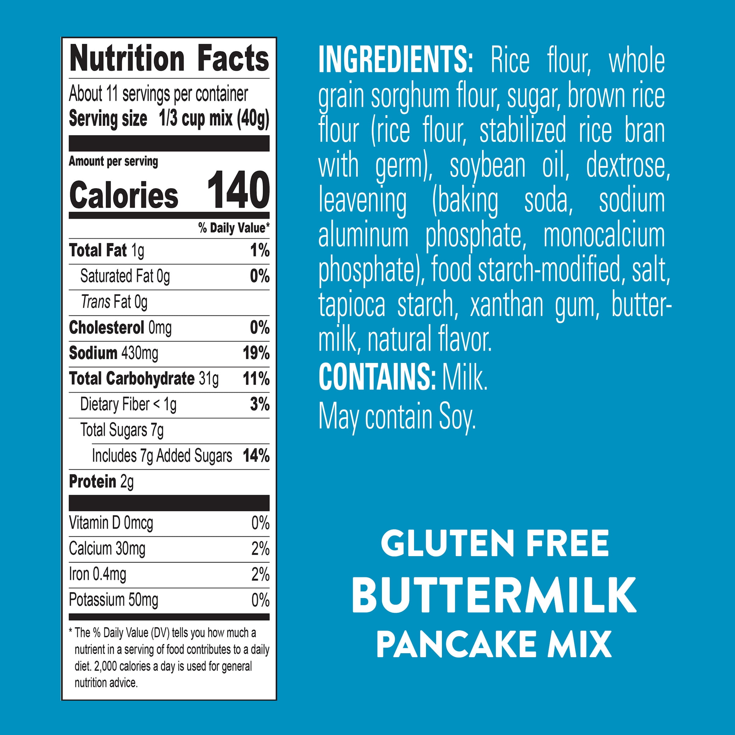 (8 pack) Krusteaz Gluten Free Light and Fluffy Buttermilk Pancake Mix, 16 oz Box