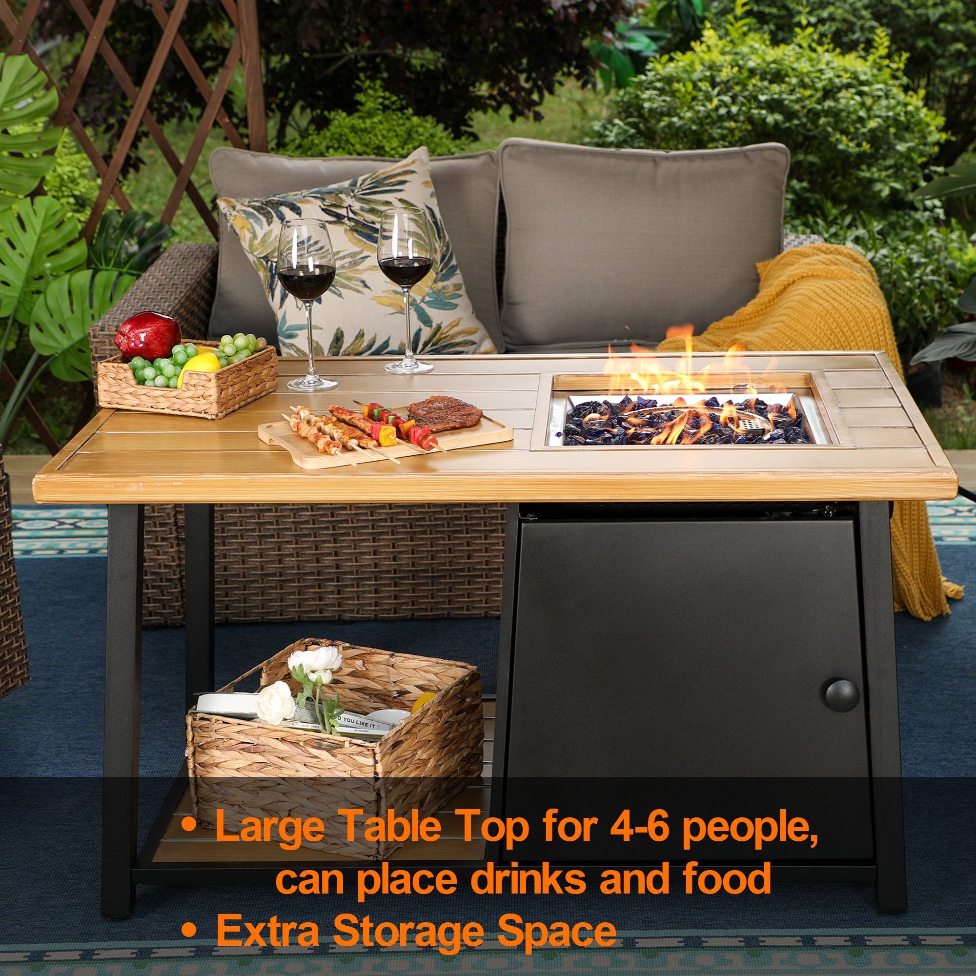 Propane Fire Hampton Bay Fordham Fire Pit Table Hampton Bay