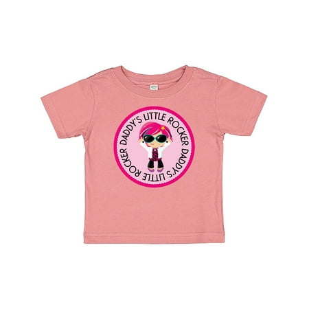 

Inktastic Daddys Little Rocker Girl Gift Baby Girl T-Shirt