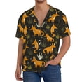 thumbnail image 3 of Fotbe Funny Fox by the Field print Short Sleeve Button Down Shirts for Men Casual Summer Beach Wrinkle Free Shirt-X-Large, 3 of 7
