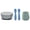 Matte Blue/Dark Gray/Green, variant on WeeSprout First Feeding Set - Baby Training Cup, Suction Bowl w/ Lid & 2 Baby Led Weaning Spoons