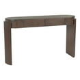 thumbnail image 6 of GZXS 55" Oval Entryway Console Table with Fluted Legs and 2 Drawers, Modern Sofa Table behind Couch for Living Room, Hallway, Foyer – Espresso, 6 of 8