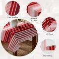 thumbnail image 5 of Red Vertical Striped Table Cloth Waterproof Tablecloths, Farmhouse Minimalist Abstract Lines Tablecloth Dining Table Cover for Kitchen Party Tabletop Outdoor, Square Tablecloth 60x60 Inch, 5 of 9