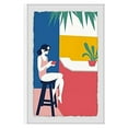 thumbnail image 2 of Marmont Hill A Lady at the Beach Bar Framed Painting Print, 2 of 4