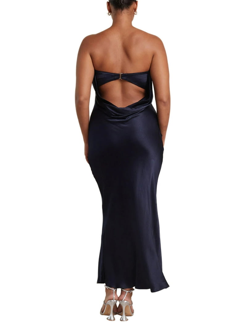 beach semi formal dress Satin Backless Cami Dress main image 0