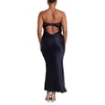 thumbnail image 2 of Women's Off Shoulder Satin Tube Top Hollow Out Long Dress Cutout Backless Long Dress Guest Night Party Formal Dress, 2 of 8