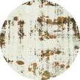 thumbnail image 1 of Ahgly Company Indoor Round Abstract Brown Abstract Area Rugs, 6' Round, 1 of 6