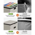 thumbnail image 4 of Cajas Organizadoras de Archivos Oterri con Tapa Beige Pequeñas Paquete de 2, 4 of 7
