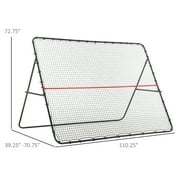 Soozier Adjustable Rebounder Net, Foldable Target Goal Bounce Back Net, for Soccer, Baseball, and Tennis Practice and Training