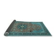 thumbnail image 2 of Ahgly Company Indoor Square Medallion Light Blue Traditional Area Rugs, 6' Square, 2 of 4