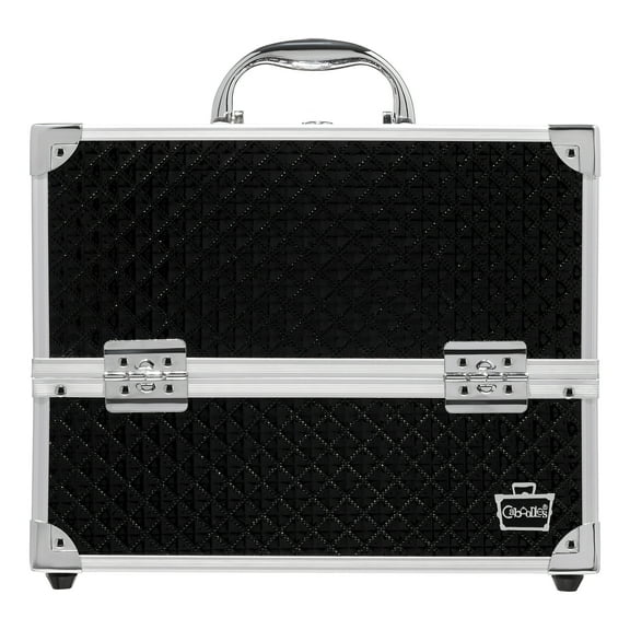 Caboodles Lovestruck 11.75 Ultimate Makeup Train Case, Black