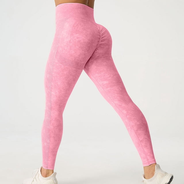 Pantalones de Yoga esmerilados de cintura alta, ropa externa, pantalones de entrenamiento de levantamiento de cadera, mallas ajustadas de secado rápido y planchado
