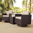 thumbnail image 2 of Crosley Ensemble de Conversation en Osier 3 Pcs pour Patio en Brun et Sable, 2 of 5