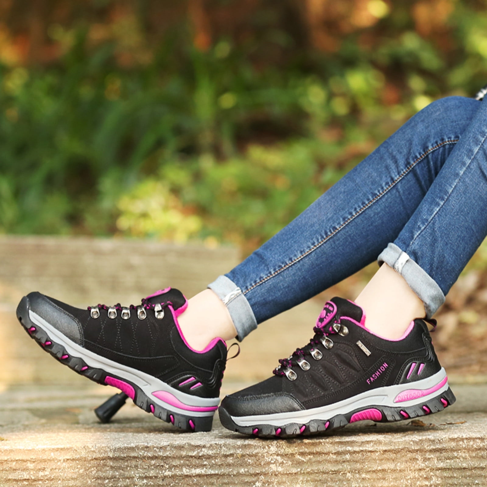 asdoklhq Sneakers for Women Wide,Women Outdoor Sports Climbing Hiking Shoes Waterproof Trekking Sneakers