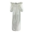 thumbnail image 5 of Hwmodou Women Dresses 2024 Summer Dress Casual Flutter Sleeve Party Smocked High Waist Tiered Midi Dress Chic Ladies Sundress, 5 of 6