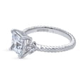 thumbnail image 3 of BERRICLE Sterling Silver 3-Stone Wedding Engagement Rings 2 Carat Princess Cut Cubic Zirconia CZ Woven Ring for Women, Rhodium Plated Size 4, 3 of 10
