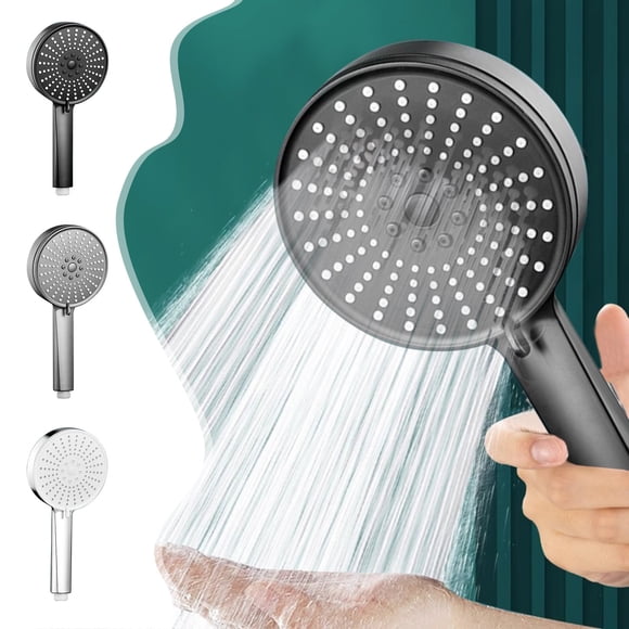 Ducha portátil de alta presión - 5 modos de pulverización, ABS, gris plateado, para baja presión de agua - 11,22 pulgadas