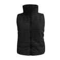 thumbnail image 4 of LYXSSBYX Winter Coats for Women Winter Solid Color Cotton Cardigan Coat Zipper Top Hoodless Casual Coat Jacket, 4 of 4