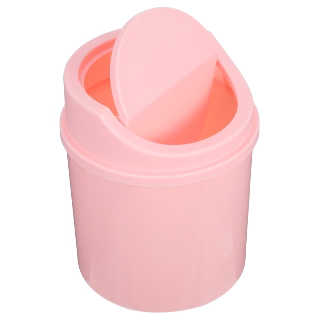 Mini bote de basura de escritorio con tapa abatible: contenedor compacto de 2 l de capacidad para oficina, dormitorio y tocador. Pequeño contenedor de basura de escritorio.