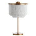 thumbnail image 2 of JONATHAN Y Coco 27.5" Fringed/Metal LED Table Lamp, Gold/White, JYL9045A, 2 of 6