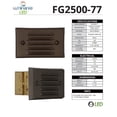 thumbnail image 2 of Luminance FG2500-77 Single Louver Step Light Foundry Bronze, 2 of 3