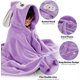 thumbnail image 1 of ROMASA Baby Bath Towel Ultra Soft Hooded Towel Highly Absorbent Bathrobe Blanket Toddlers Shower Gifts for Boys Girls-27.5" x 55" (Purple), 1 of 3