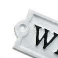 thumbnail image 2 of Sungmor Letrero Bienvenida de hierro fundido p/ exterior, deco pared. Placa blanca p/ puerta principal. Placa decorativa p/ puerta, entrada, porche, hogar, oficina o tienda. Pack 1 pza, 8.3x2.2 in., 2 of 3