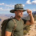 thumbnail image 4 of LNZGNM Sun Hat for Men Wide Brim Sun Protection, Breathable and Cool for Beach Days, Gardening, and Summer Outings, Ready for the Spotlight,Light Green(One Size), 4 of 5