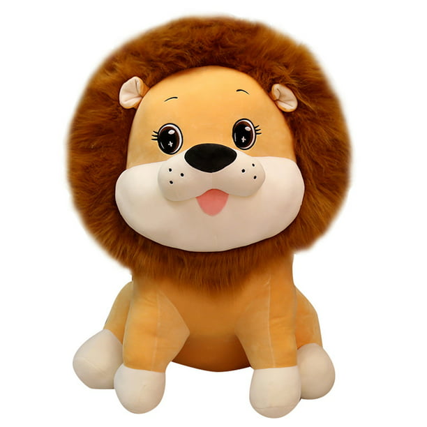 Garhelper Lion Doll Plush Cute Animal Lion Doll Big-Eyed Lion Furry Best  Gift 