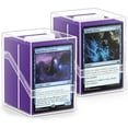 thumbnail image 1 of xianyou-2 Pack Card Deck Boxes, Deck Case and 200Pcs Card Sleeves with Dividers, Standard Clear Commander Cards Storage Box Perfect Fit for MTG, Sport, Trading Cards (Purple), 1 of 4
