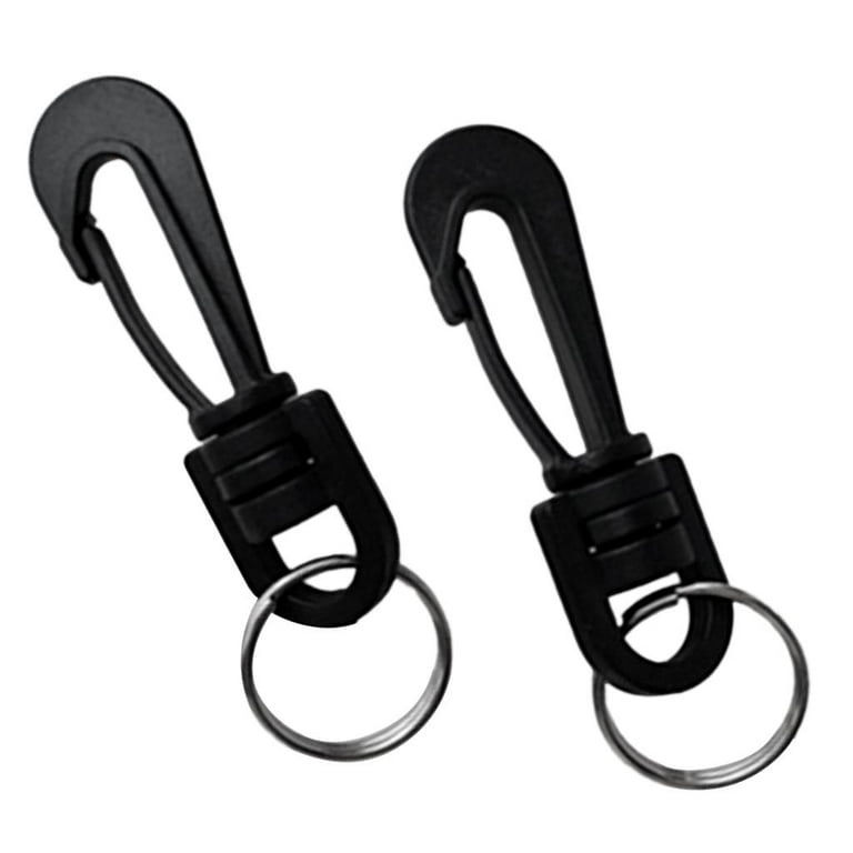 2 Pieces Swivel Snap Hooks Split Rings Keychain Clip Scuba gear Hanger Key  Holder