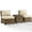 Sand and Brown, variant on Pemberly Row 3 Piece Metal Patio Conversation Set in Brown/Navy